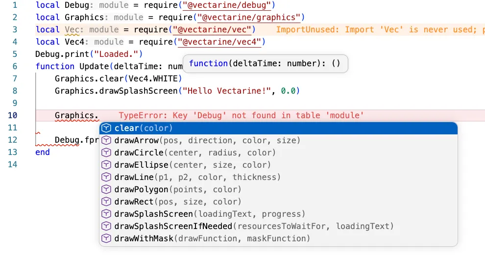 VSCode with Luau extensions