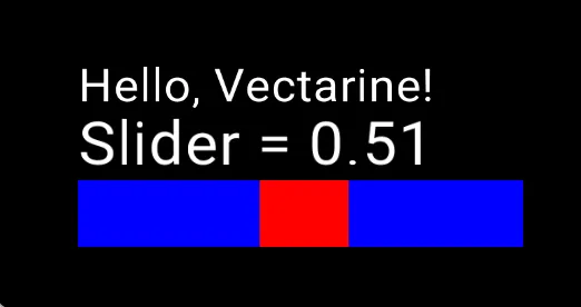 The slider widget of vectarine